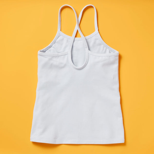 Pearl Camisole BEST Everyday Cotton Tank Top for Girls with Shelf Bra -  Yellowberry