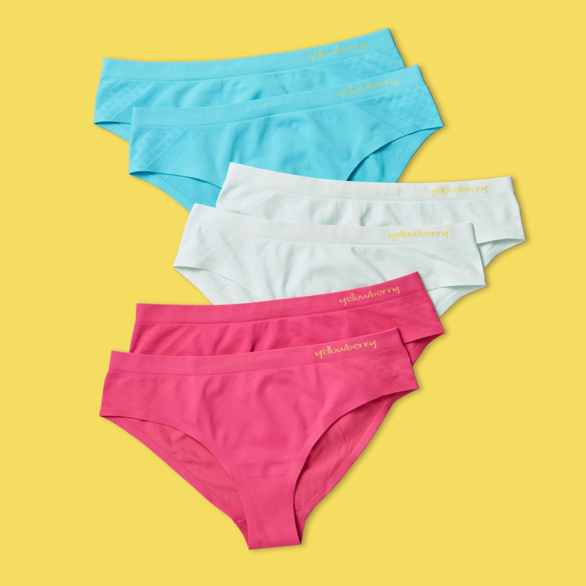 Yellowberry Girls' 6PK High Quality Cotton Underwear Bikini Hipster X Small  Wilderness