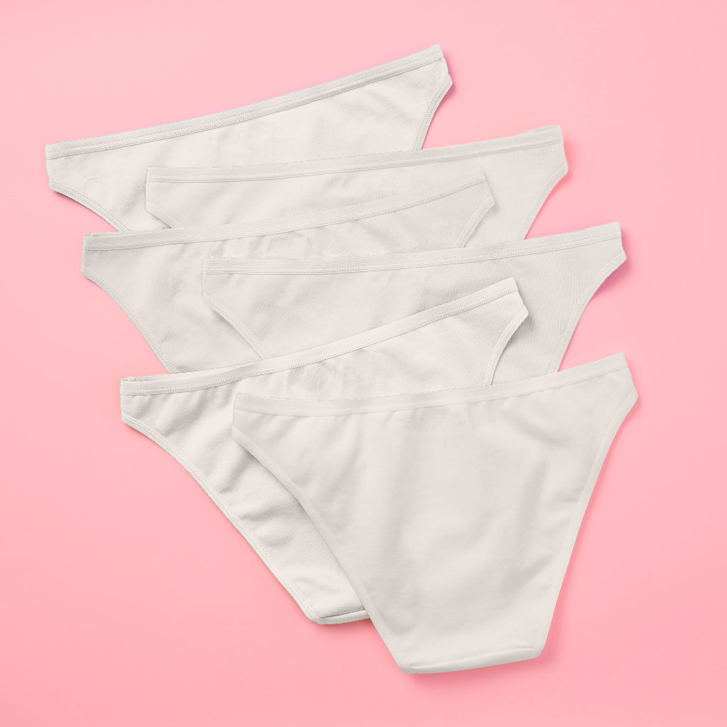 AlingDa Womens Cotton Underwear Mid Waist Panties Wide Crotch Full Coverage  Brie
