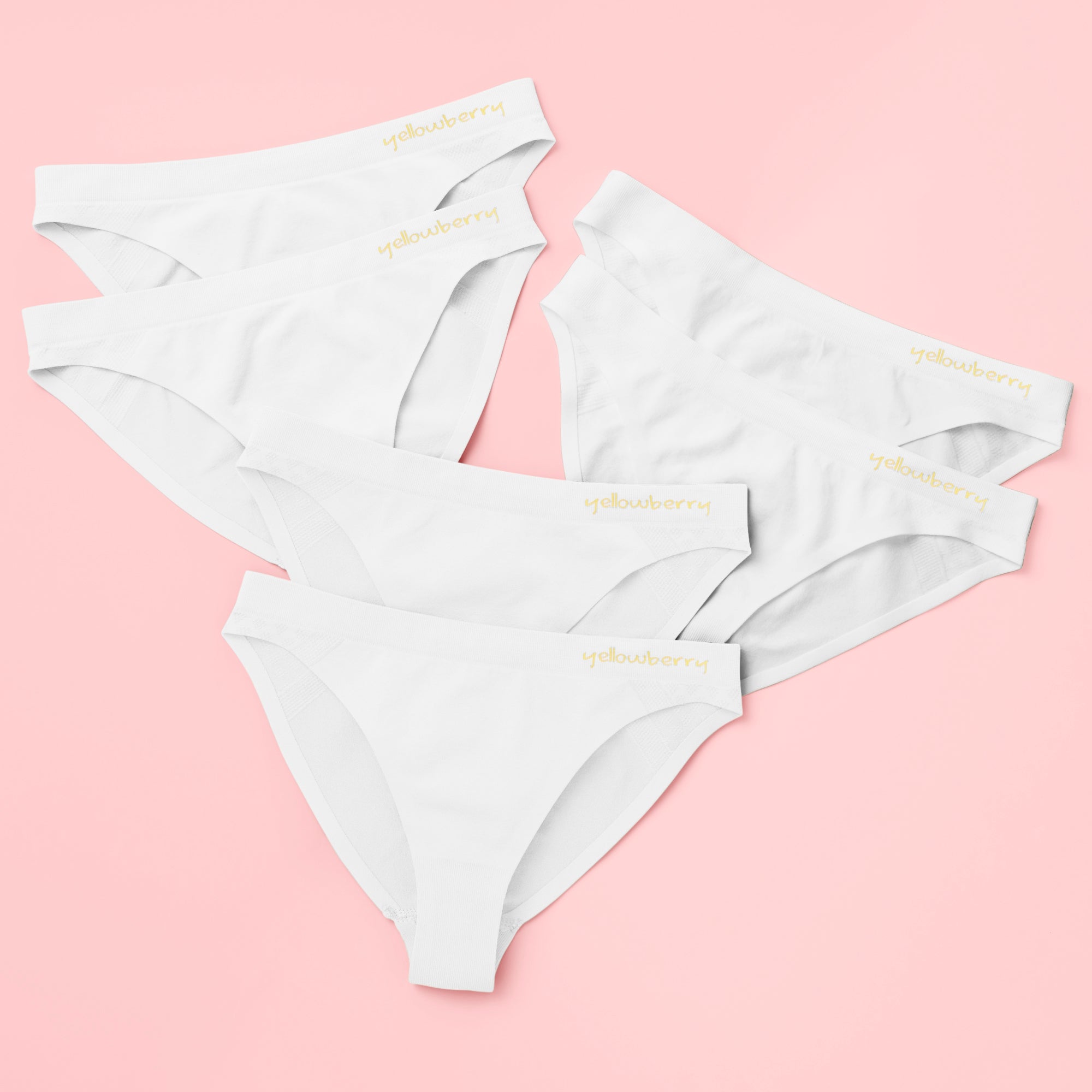 Girls' 6pk High Quality, Best Bikini Seamless Underwear by Yellowberry |  Lime Bird / XS-8/10