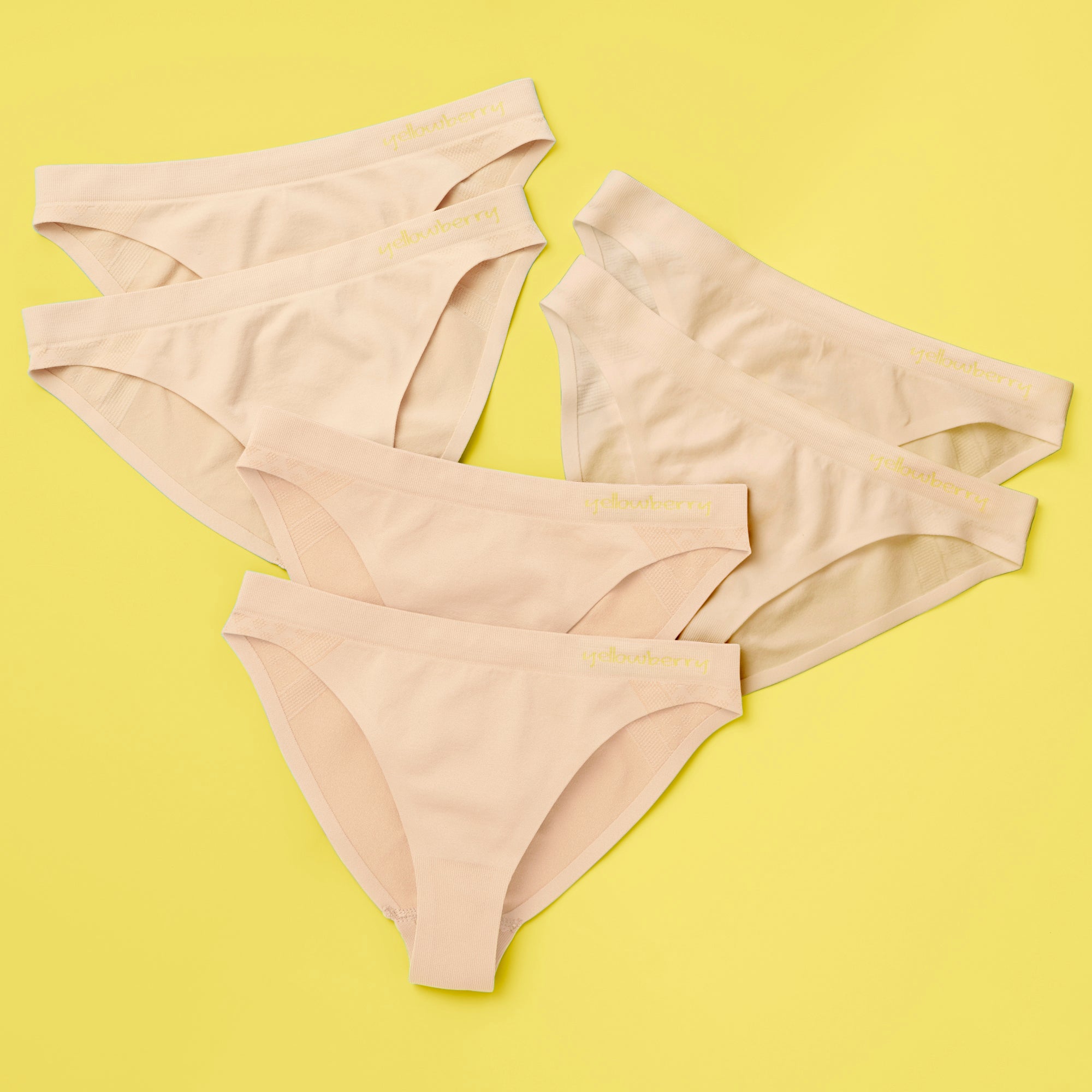 Yellowberry Girls 6pk Quality Seamless Hipster Brief Underwear