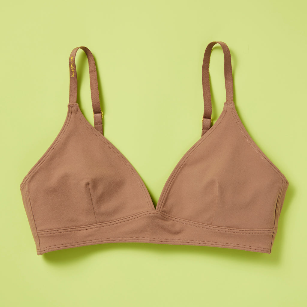 Yellowberry Girls' 3pk Best Cotton Starter Bras With Convertible Straps -  Xx Large, Mocha : Target