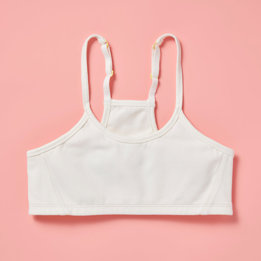 Let's Begin First Bra (Ivory White - Baby Pink)