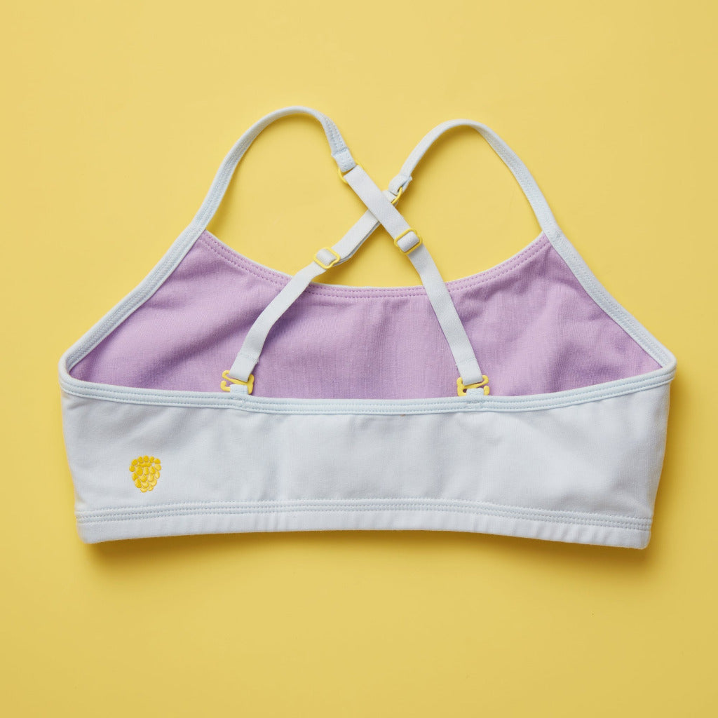  Yellowberry Firefly Girls Hybrid Bra - Great First Training Bra  for Teens and Tweens(XS, Huckleberry): Clothing, Shoes & Jewelry