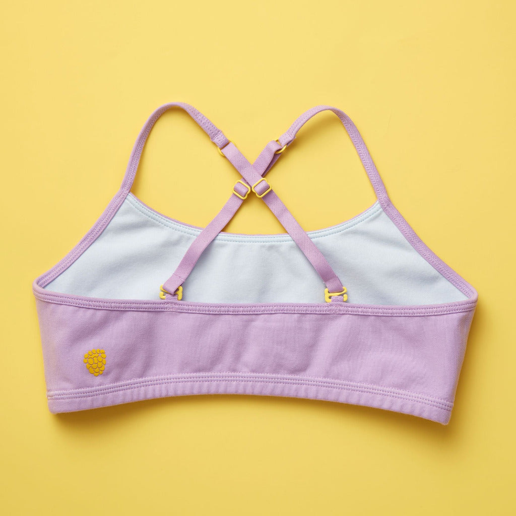 Yellowberry Girls' Ultimate Full Coverage Cotton First Bra With Convertible  And Adjustable Straps - X Smal, Pale Pink Bubble : Target
