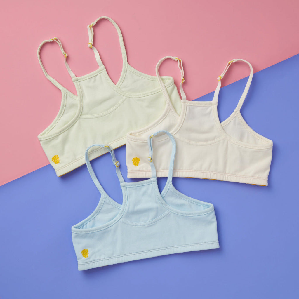 Yellowberry Willow Bra Basics Collection - Perfect Training Bra for Tween  and Teen Girls, First Cotton Bra