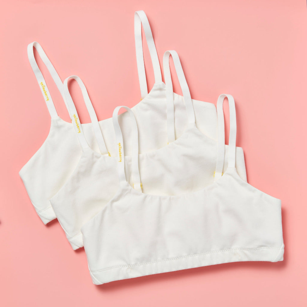 Let's Begin First Bra (Ivory White - Baby Pink) – Qiwion